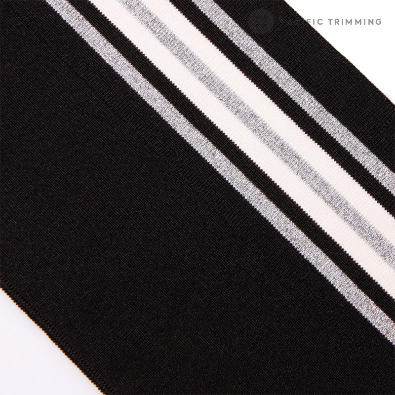 Metallic Striped Rib Knit Multiple Colors - Pacific Trimming