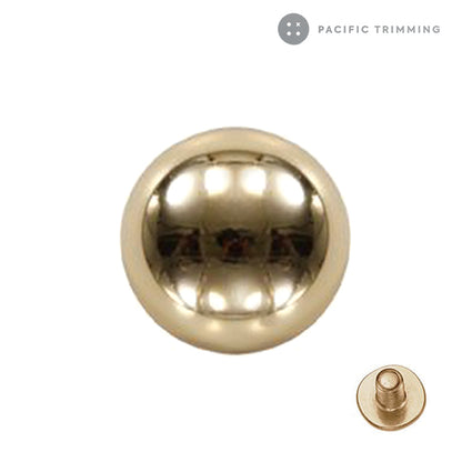 Round Dome Shape Screw Back Bag and Purse Feet Light Gold