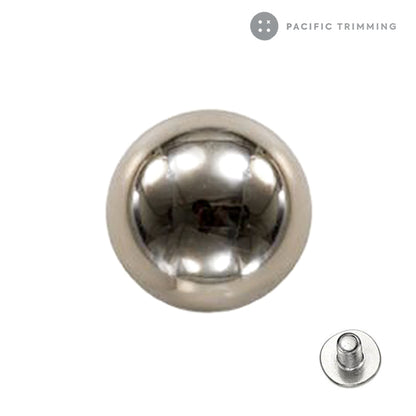 Round Dome Shape Screw Back Bag and Purse Feet Nickel