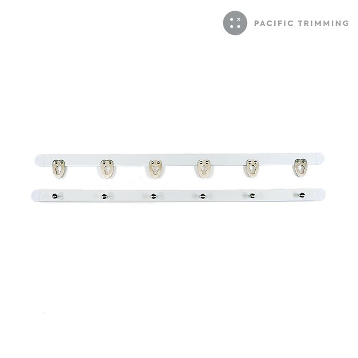 Spring Steel Corset Busk with Nickel Clasps