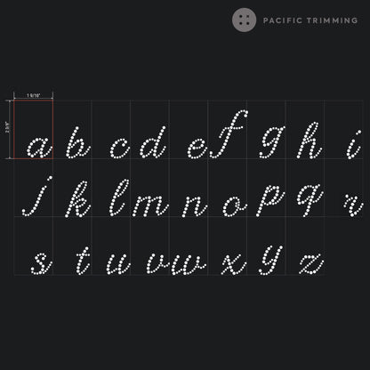 Crystal Iron On Alphabet Rhinestone Patches