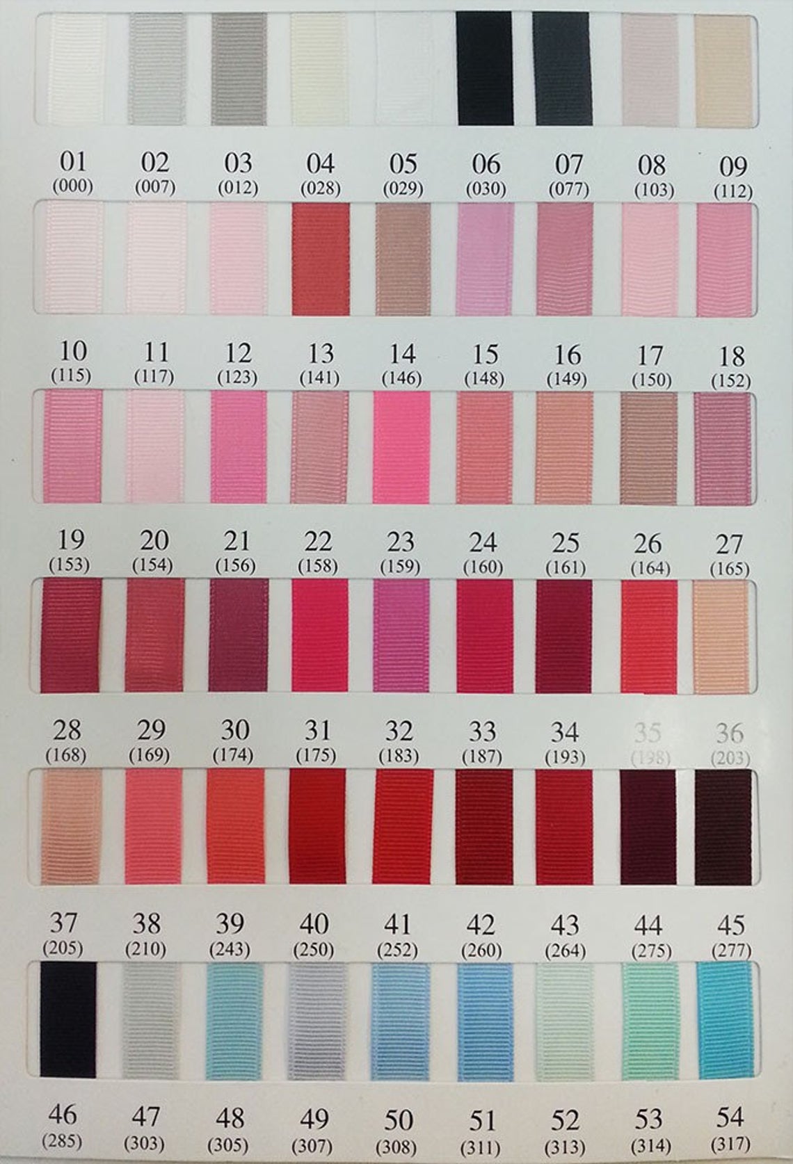 Polyester Grosgrain Ribbon Tape 2 Sizes Multiple Colors