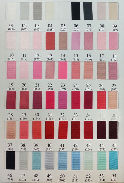 Polyester Grosgrain Ribbon Tape 2 Sizes Multiple Colors