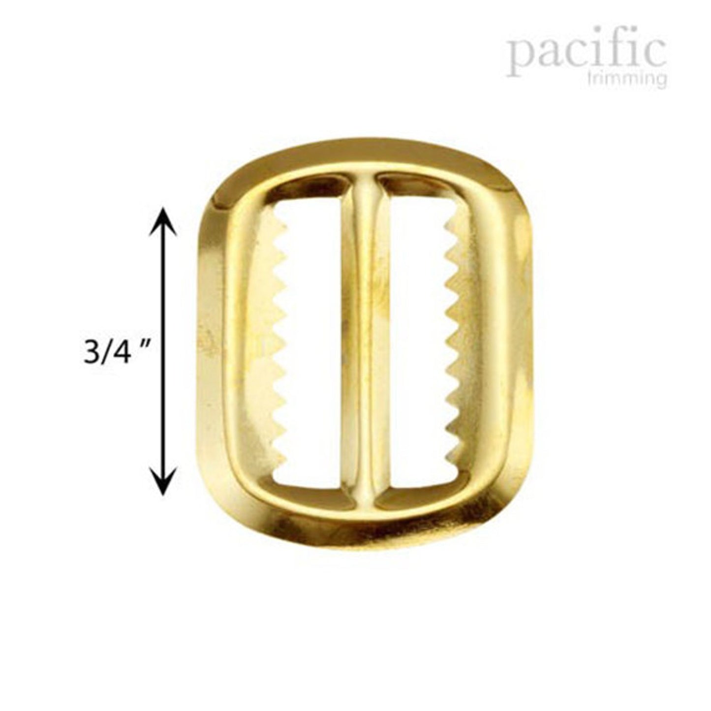 0.75 Inch Slider Teeth Adjuster Buckle Gold
