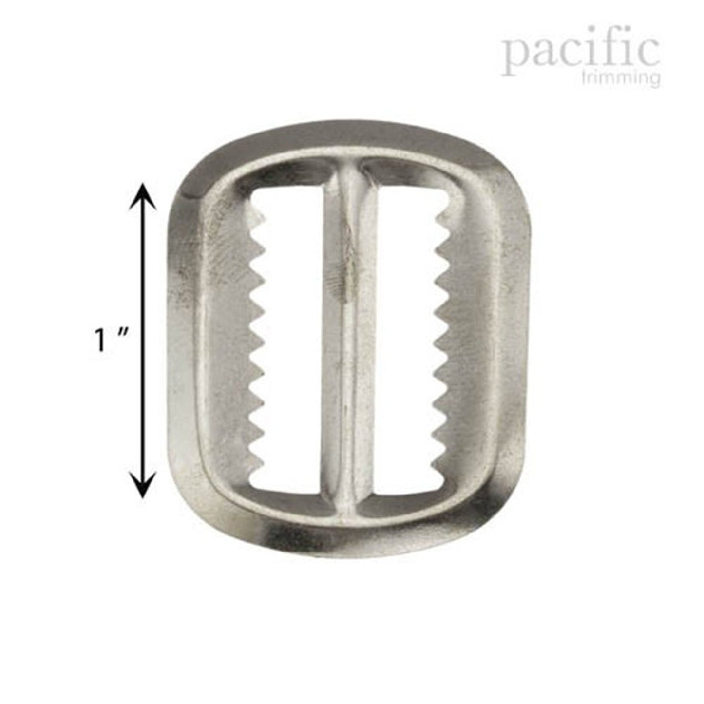 1 Inch Slider Teeth Adjuster Buckle Silver