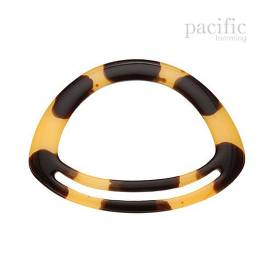 8 Inch Acrylic D-Shape Handle Camel/Brown