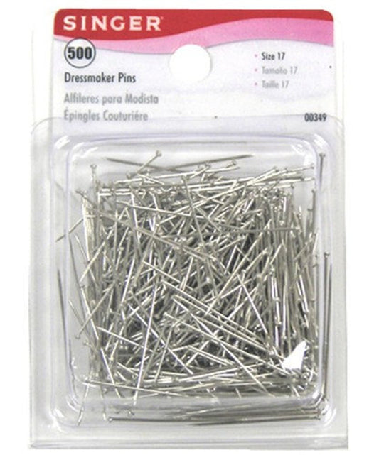 1.06 Inch Singer Dressmaker Pins Silver