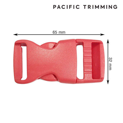 Side Release Plastic Webbing Buckle Multiple Colors
