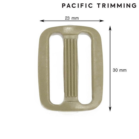 30mm Buckles Slider Plastic Webbing Buckle Dark Beige