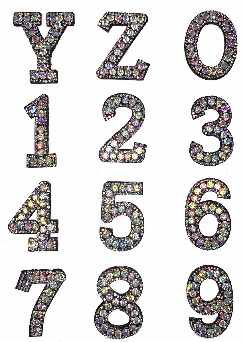 5cm Rhinestone Iron On Patch - AB Crystal